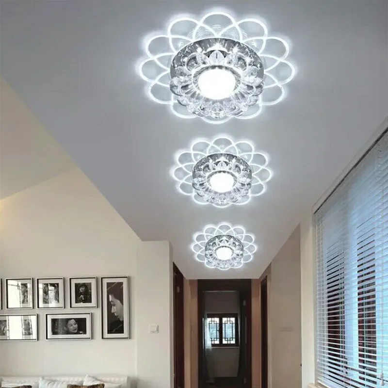 220 В 5 Вт современный светодиодный хрустальный потолочный круговой светильник мини потолочный светильник Rotunda светильник для гостиной коридора кухни