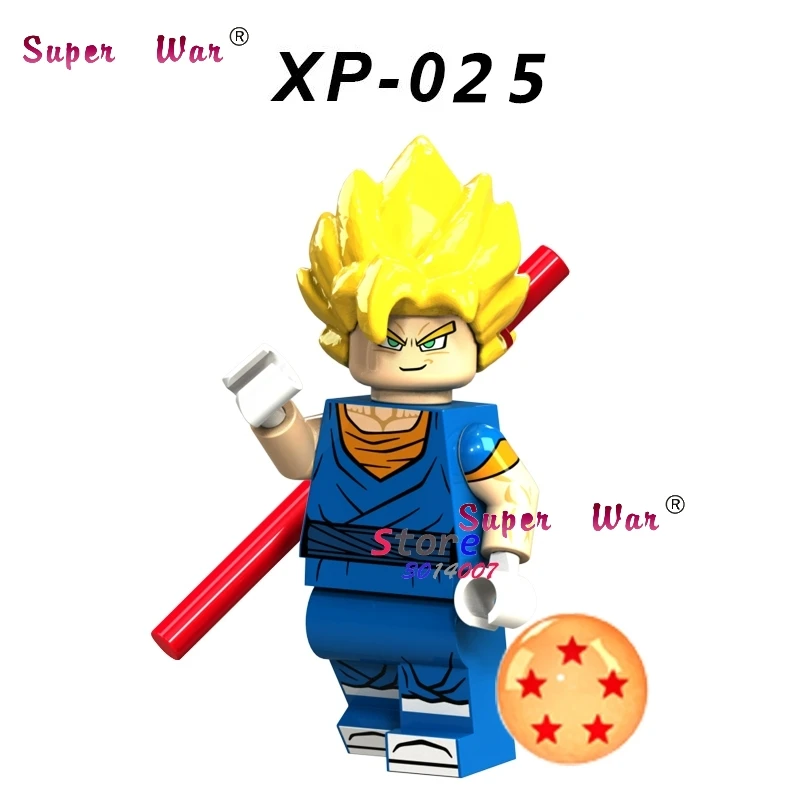 

1PCS model building blocks action figures starwars superheroes Vegeta Anime Dragon Ball Z Key Egoism diy toys for children gift