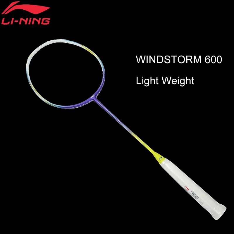 Li Ning WINDSTORM 600 Badminton Rackets Single Racket Superlight Carbon