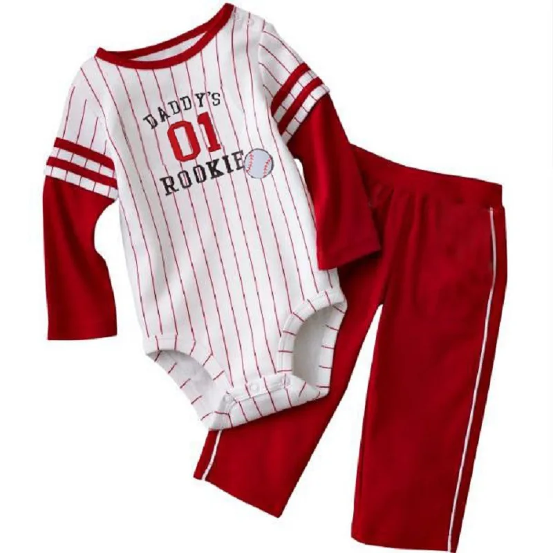 Rookie Baby Boys Clothes Set newborn Bodysuits long sleeve jumpsuits