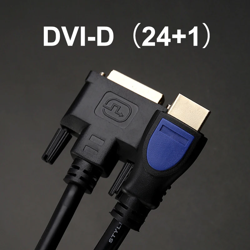 HDMI к DVI к HDMI кабель DVI-D 24+ 1 контактный бескислородный Медный позолоченный HD кабель высокой скорости DVI мужчин и мужчин конвертер Кабель