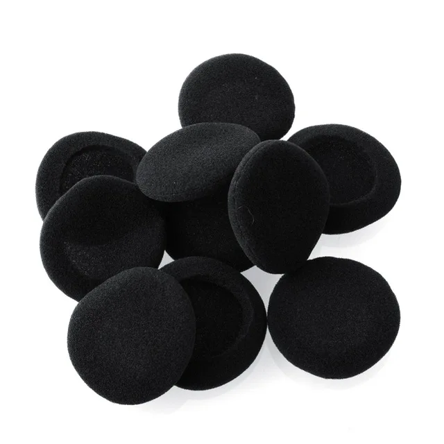 1000pcs Black Ear Foam Pad Sponge Earpads Replacement HeadPhone Earbud Cover 50mm for 5cm diameter Earphone