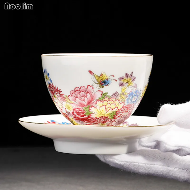 NOOLIM Chinese Style Delicate Handmade Small Kung Fu Tea Cup Jingdezhen