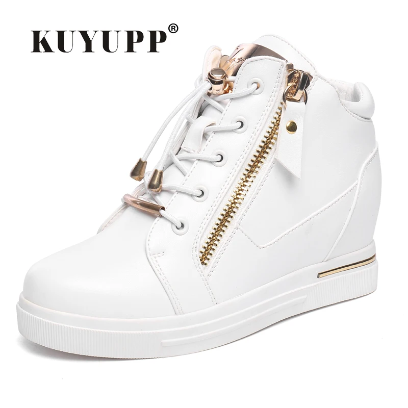 

Women Boots Wedges Concealed Heel High Top Platform Ankle Boots Zipper Sequined Boots Zipper Shoes Size 34-39 Botas Mujer DX33