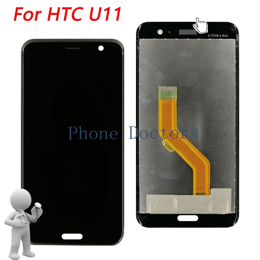 

5.5" Full LCD DIsplay +Touch Screen Digitizer Assembly For HTC U11 U-3u U-3w U-1w U-3f 2PZC500 ; Black ; 100% Tested