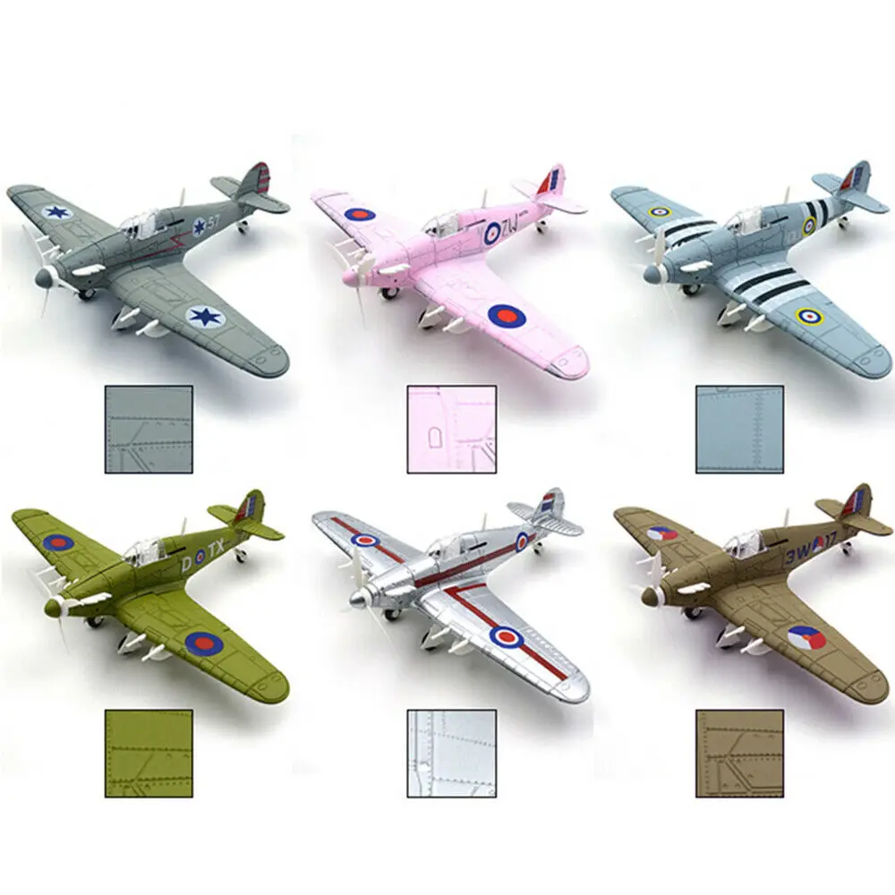 

1:48 British Hurricane Fighter Model Assemble Plastic Model Toys Building Bricks Random Color