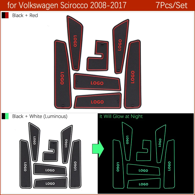 Anti-Slip Rubber Gate Slot Cup Mat for VW Golf 7 MK7 Polo 6R 6C Scirocco Sportsvan SV Volkswagen Accessories Stickers 2015 2016 Anti-Slip Rubber Gate Slot Cup Mat for VW Golf 7 MK7 Polo 6R 6C Scirocco Sportsvan SV Volkswagen Accessories Stickers 2015 2016