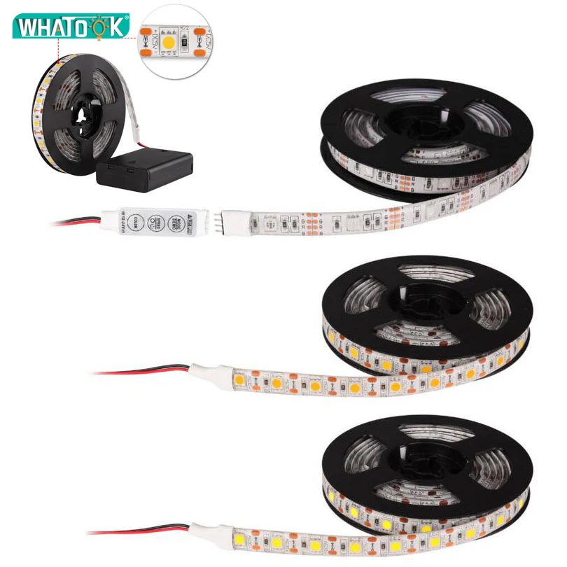 

led strip rgb smd 5050 Flexible Lights 5V Battery powered LED Lighting Mini Controller led tape light Diode Tape