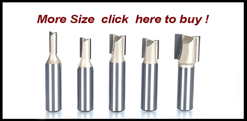 HUHAO 1pcs 1/2"Shank 2 flute straight bit Woodworking Tools Router Bits for Wood Tungsten Carbide endmill milling cutter