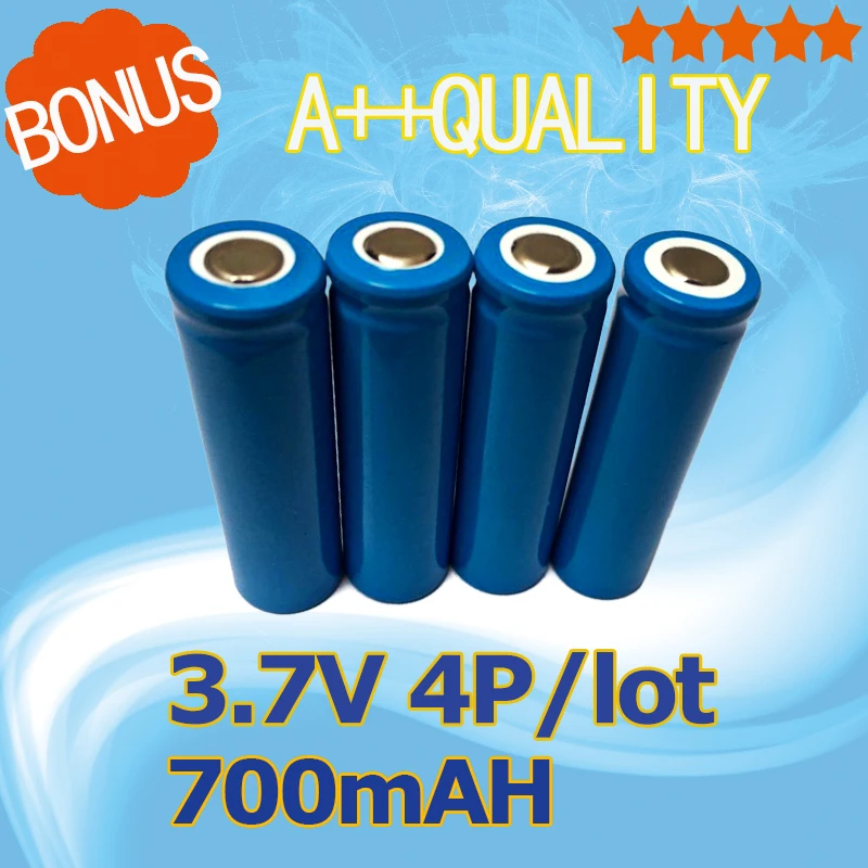 4pcs/lot Rechargeable Battery 3.7V 700mAh 14500 AA Li-ion 600 times for pocket flashlights toys etc. | Электроника