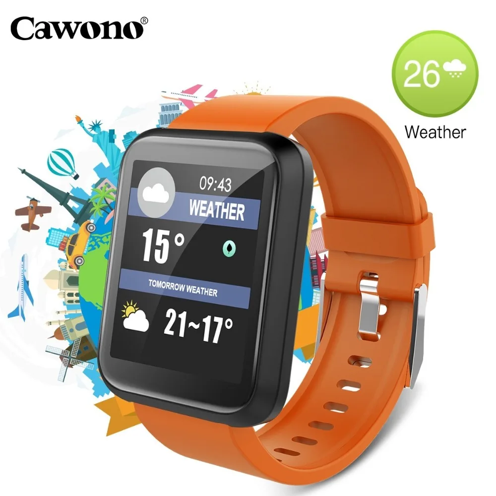 Cawono CW3 Smart Watch 1 3 дюймов крови Давление монитор сердечного ритма нажмите сообщение
