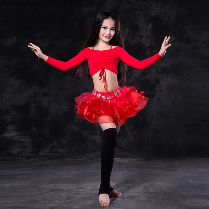 2019 Girls Belly Dance Costume Kids's Tops & Skirt Bollywood Dance
