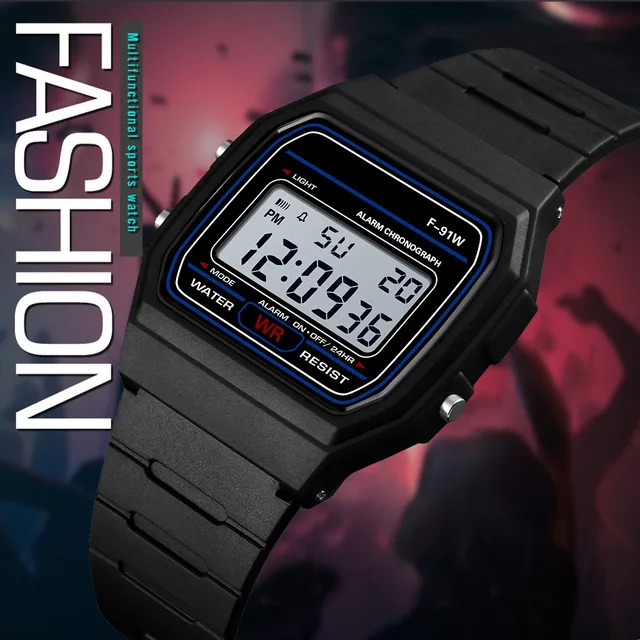 Women Men Unisex Watch Black Vintage LED Digital Sports Military Wristwatches Electronic Digital Present Gift Male Ladies 1