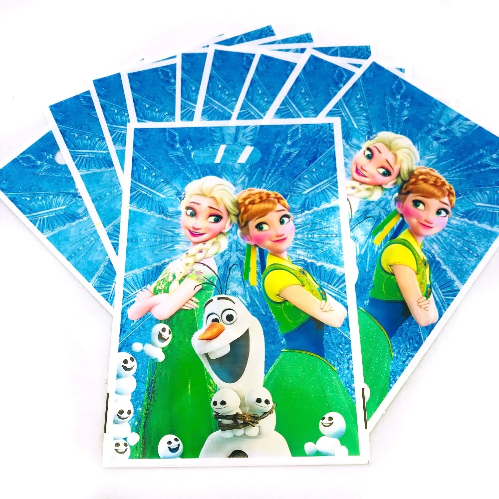 

10pcs/set Frozen Anna Elsa Snow Girl Baby Birthday Party Decoration Birthday Party Decorations Kid Loot Bag Gift Bag