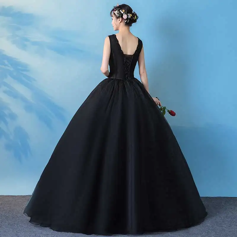 Black Wedding Dress 2019 Robe Mariage Cap Sleeves Vintage Lace