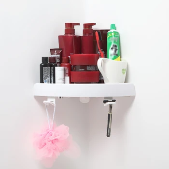 

Bathroom Shelf Qrganizer Corner Shelf Caddy Bathroom Plastic Corner Shelf Shower Storage Wall Holder Shampoo Holder Dropship