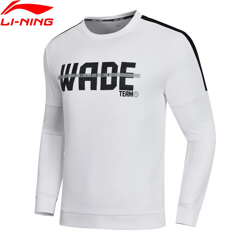 Li-Ning, мужская толстовка с капюшоном серии Wade, с принтом, обычный крой, свитер, 82% хлопок, 18% полиэстер, подкладка, для фитнеса, спортивные топы AWDN665 MWW1411