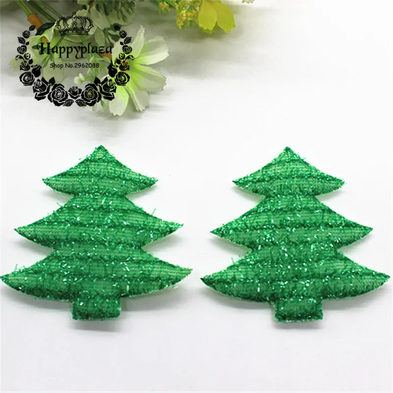 10pcs Christmas Tree Patches 6.0*6.3CM DIY Clothing Patch Applique DIY