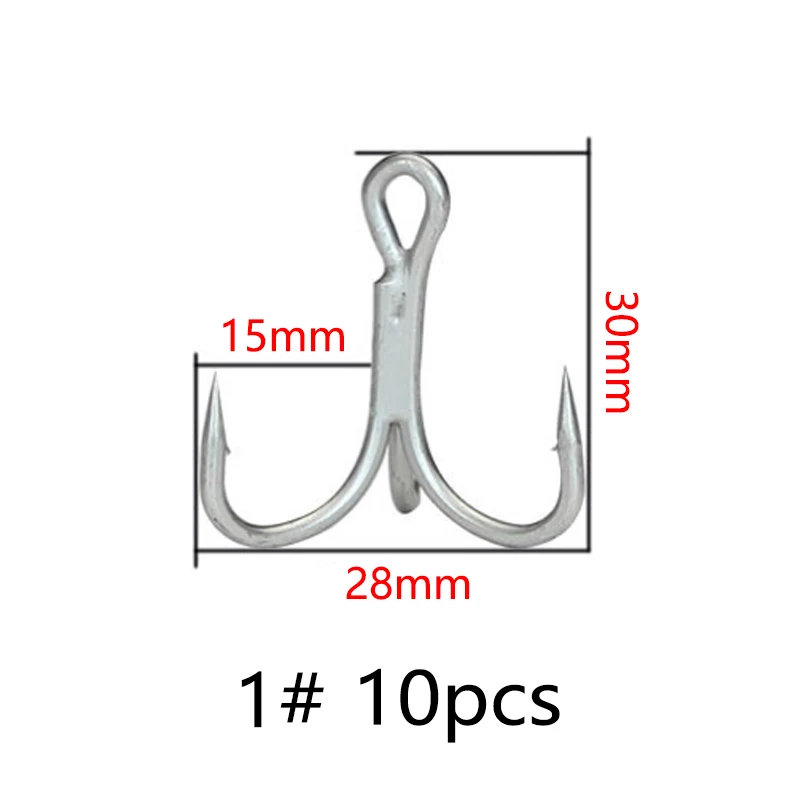 Balleo 5/10 шт. Sharp Четырехместный усиленный тройной якорных крючка ВЧ три бронзовых морских рыболовных крючков 4X раз приманка три вилки Три коготь крюк - Цвет: 1