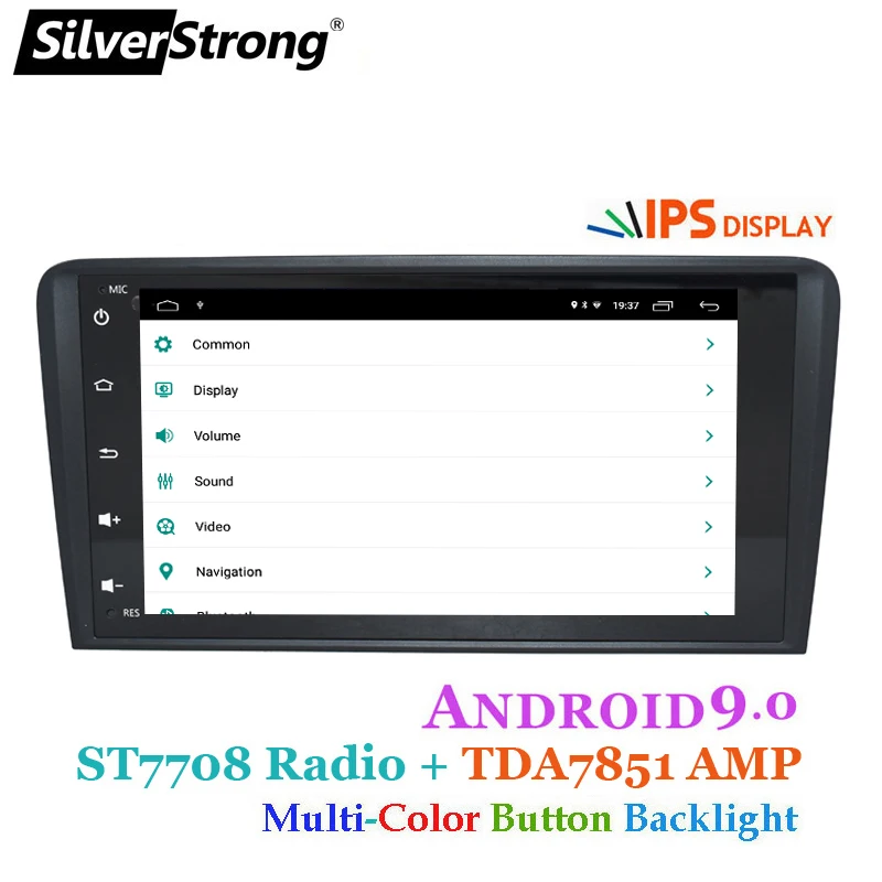 Cheap SilverStrong IPS Android9.0 2 din car dvd gps navigation for Audi A3 S3 2003-2011 car radio multimedia aoturadio player 5