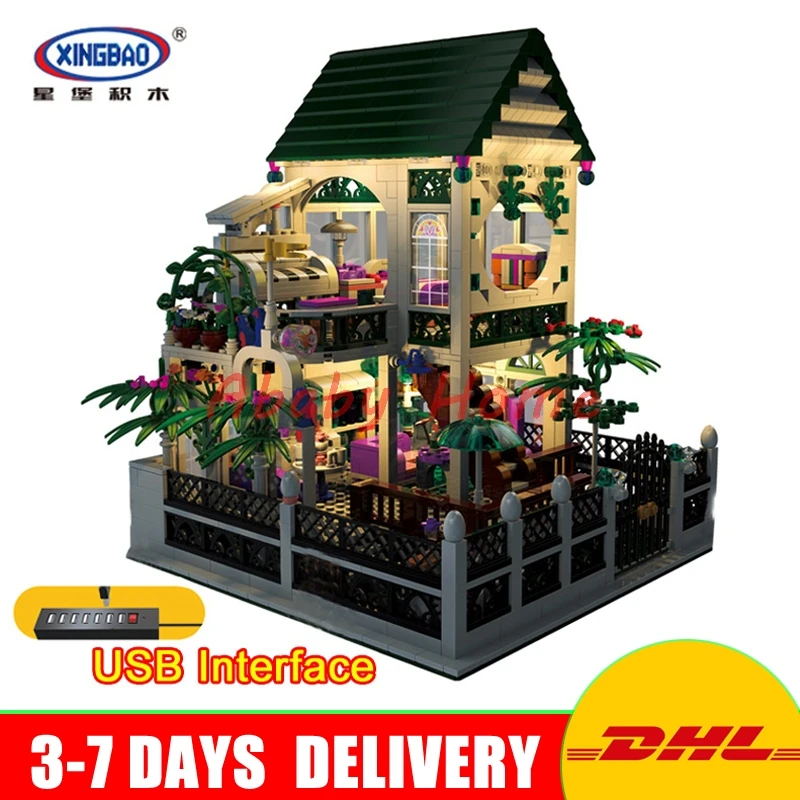 

XingBao 01202 New Romantic Heart Set with Light 1500Pcs USB Building Block Bricks Educational DIY Toy as Valentine's Day present