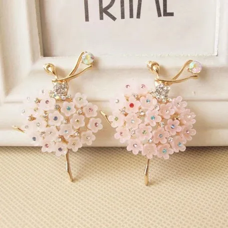 

6pcs per lot 5.5cm*3.5cm Cell Phone Case DIY Charms Alloy Ballerina Girl Decoration