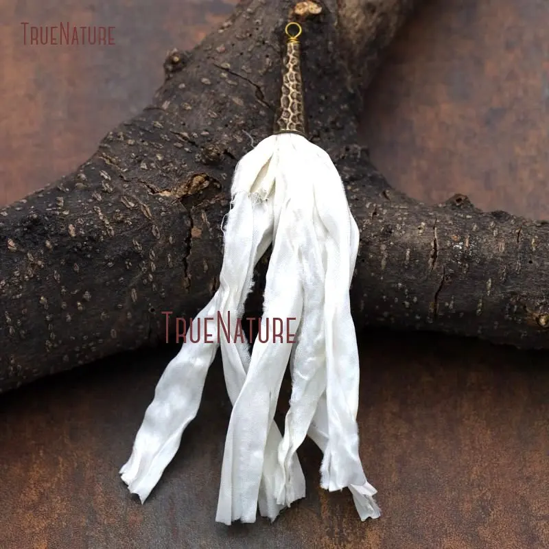 20171013-PT7903- Sari Silk Tassel Electroplating Bronze Color Natural Irregular Surface-5.4inch-3.48g_1