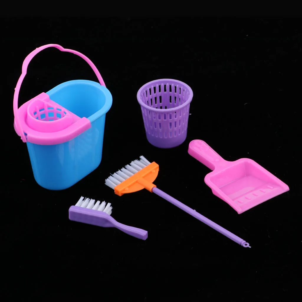 Dollhouse Nursery Room Simulation Baby Cleaning Tools Set Furniture Toy for MellChan 9-11inch Reborn Doll Playset Toy