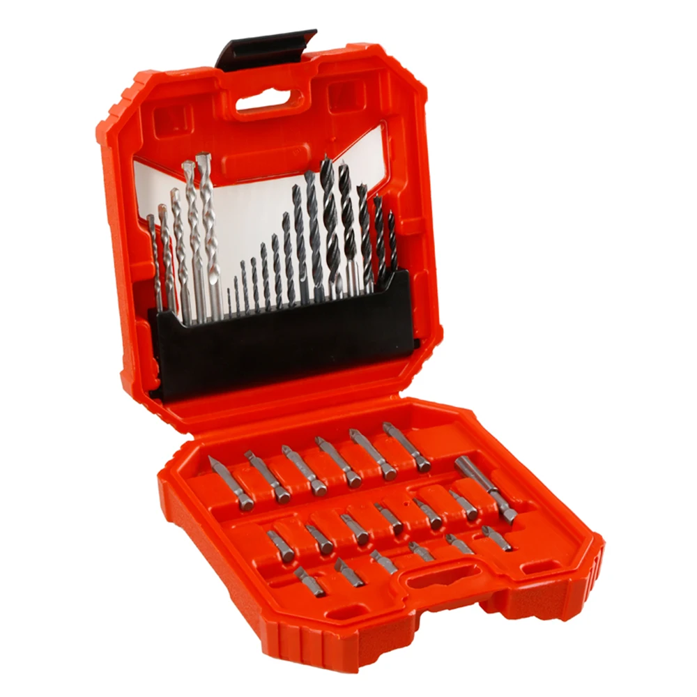 

38pcs Multi-purpose Drill Bit Set HSS Drills Masonry Drill Bit Round Shank Woodworking Drill Bits