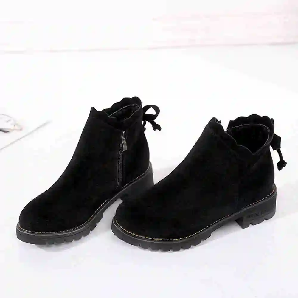 black booties low heel