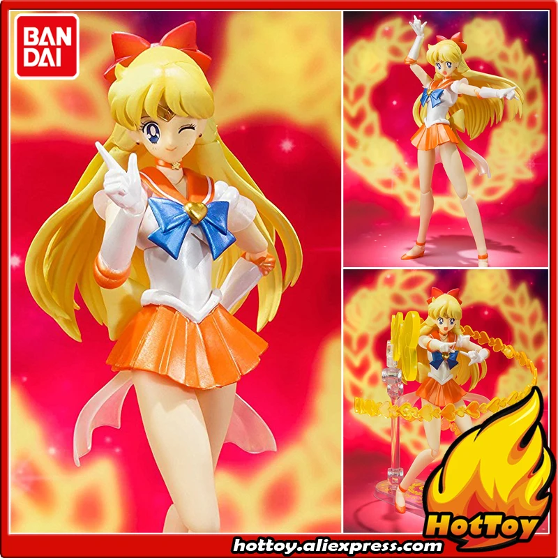 Оригинальная экшн фигурка BANDAI Tamashii Nation S.H. Фигуртс (SHF) Супер Сейлор Винус из Мун