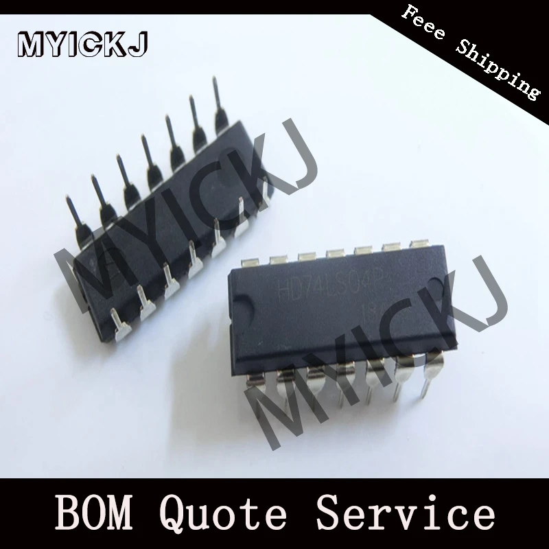 5 шт. HD74LS04P микросхема с шестью инверторами/микросхема инверторами (с Открытый