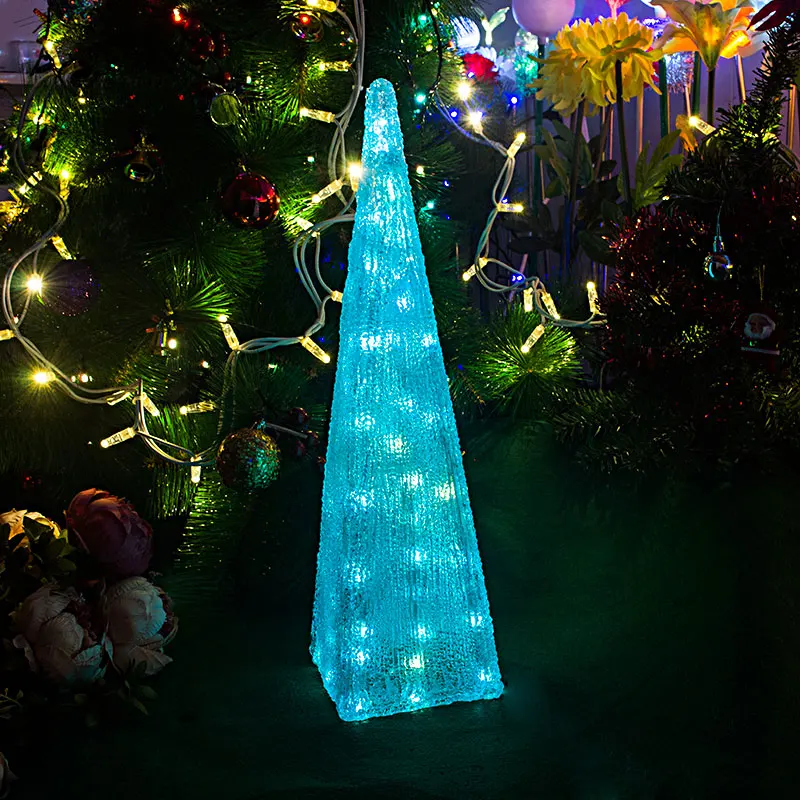 7 цветов, автомобильный мигающий праздничный светодиодный светильник в виде башни-51 см, высокий рождественский светильник, свадебный декоративный светильник, праздничные вечерние светильник