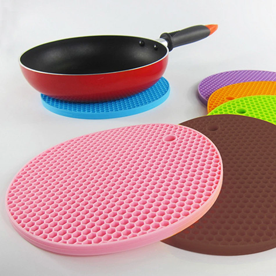 Creative Candy Honeycomb Silicone Placemat Pot Mat Non-slip Heat Resistant Pad Coaster Home Table Cup Plate heatproof Mat  (18)