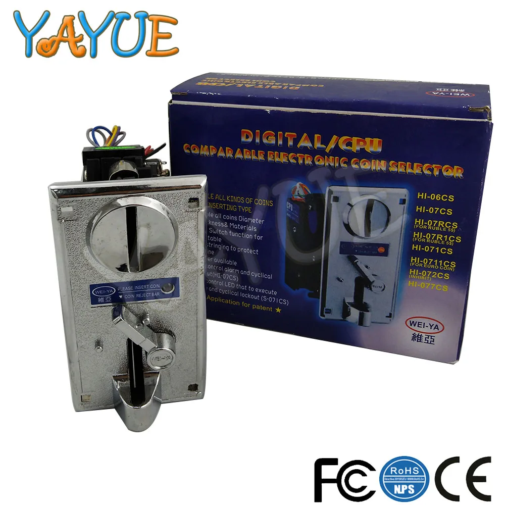 

WEIYA LED CPU Coin Selector,Alloy Electronic Comparison Coin Acceptor for Vending/ Washing/Arcade Game Machine