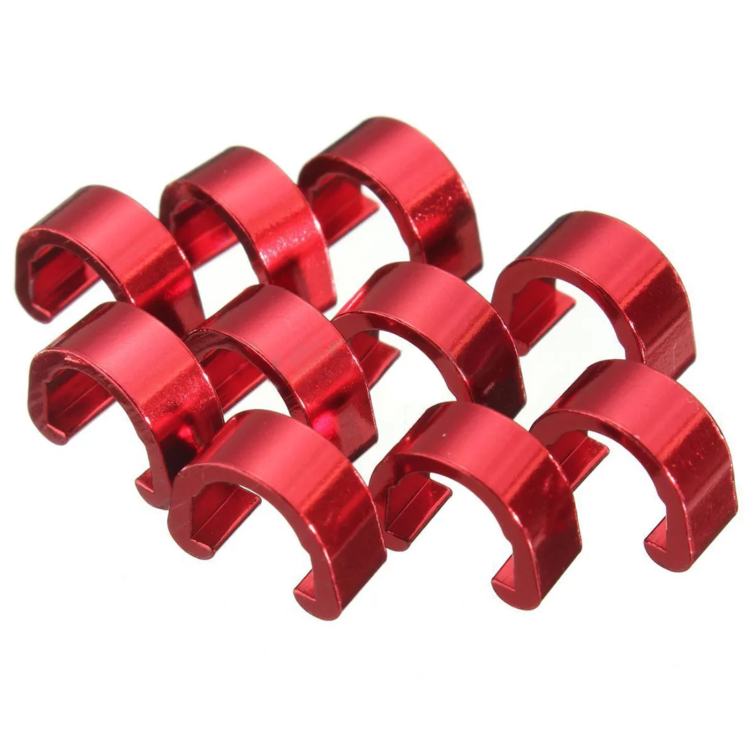 

C-Clip 10pcs Snap Tubes Brake Hose Guide MTB BMX bike Color: Red