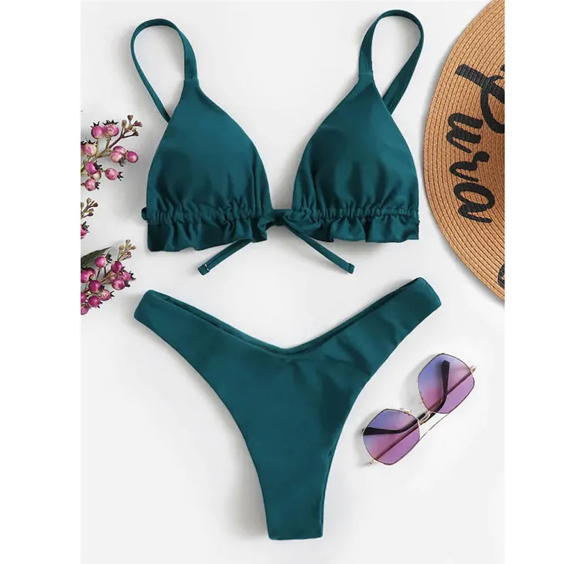 2019 New Summer Women Girls Bikini Set Underwire Padded Sexy Beach Suit Bodycon Swimwear wholesale Dropshiping #E05 (12)