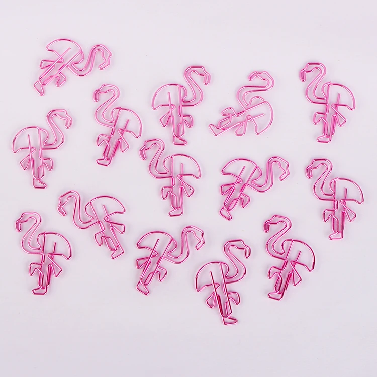 Розовый фламинго Бумага клипы специальная скрепки для бумаги необычной формы животных клип закладки металлический зажим канцелярские