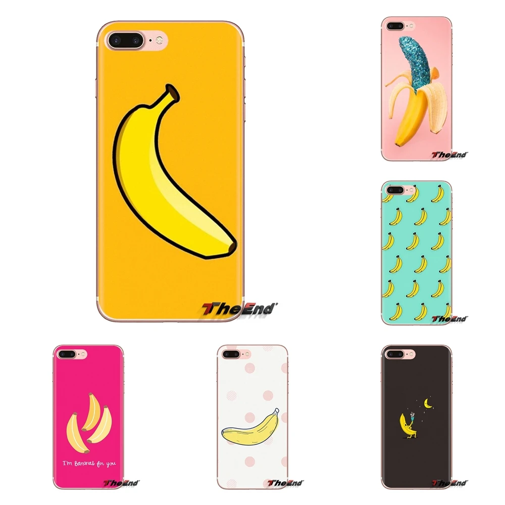 For iPod Touch Apple iPhone 4 4S 5 5S SE 5C 6 6S 7 8 X XR XS Plus MAX Transparent Soft Shell Covers Comics fruit banana funny |
