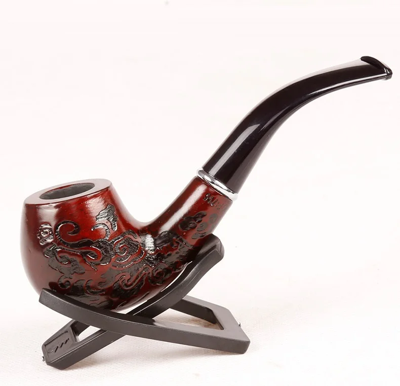 wholesale 6 pcs Durable Wooden Tobacco Pipe cheap Classical smoking