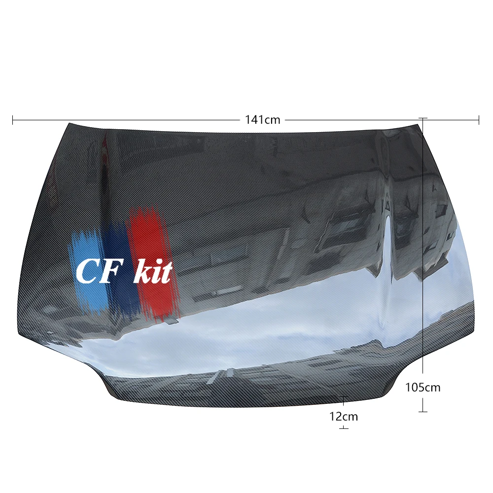 

CF Kit Carbon Fiber OEM Style Front Bonnet For Honda CIVIC 1992-1995 3 Door Hood Car Styling
