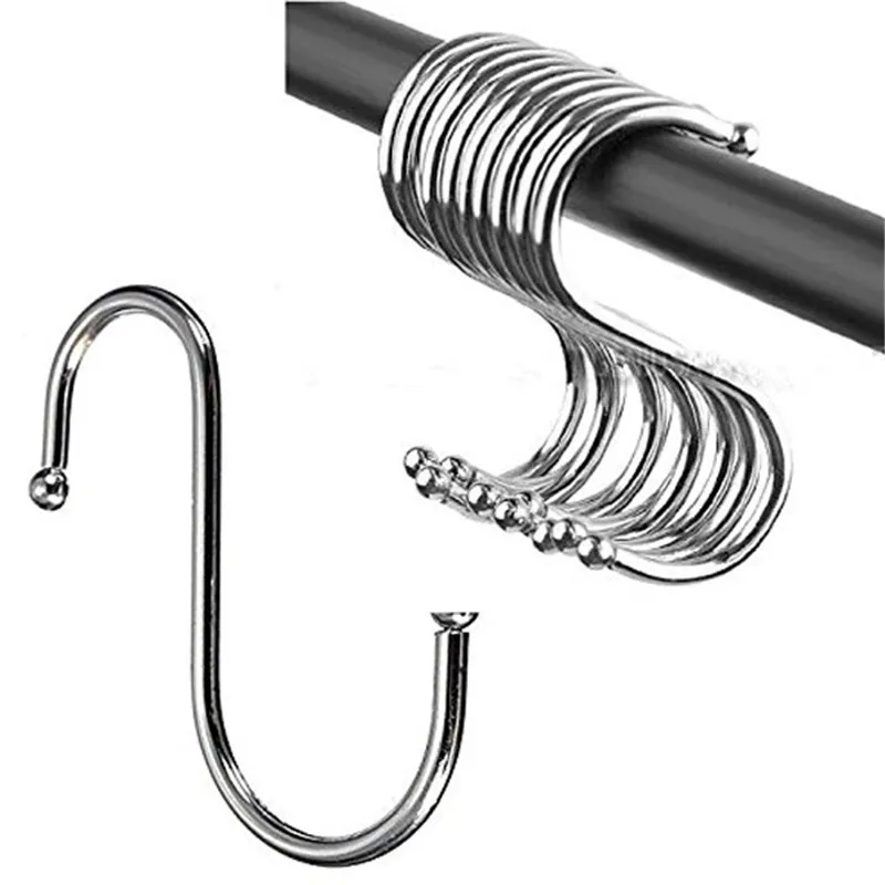 10 PCS New Stainless S Hooks Kitchen Pot Pan Hanger Clothes Storage