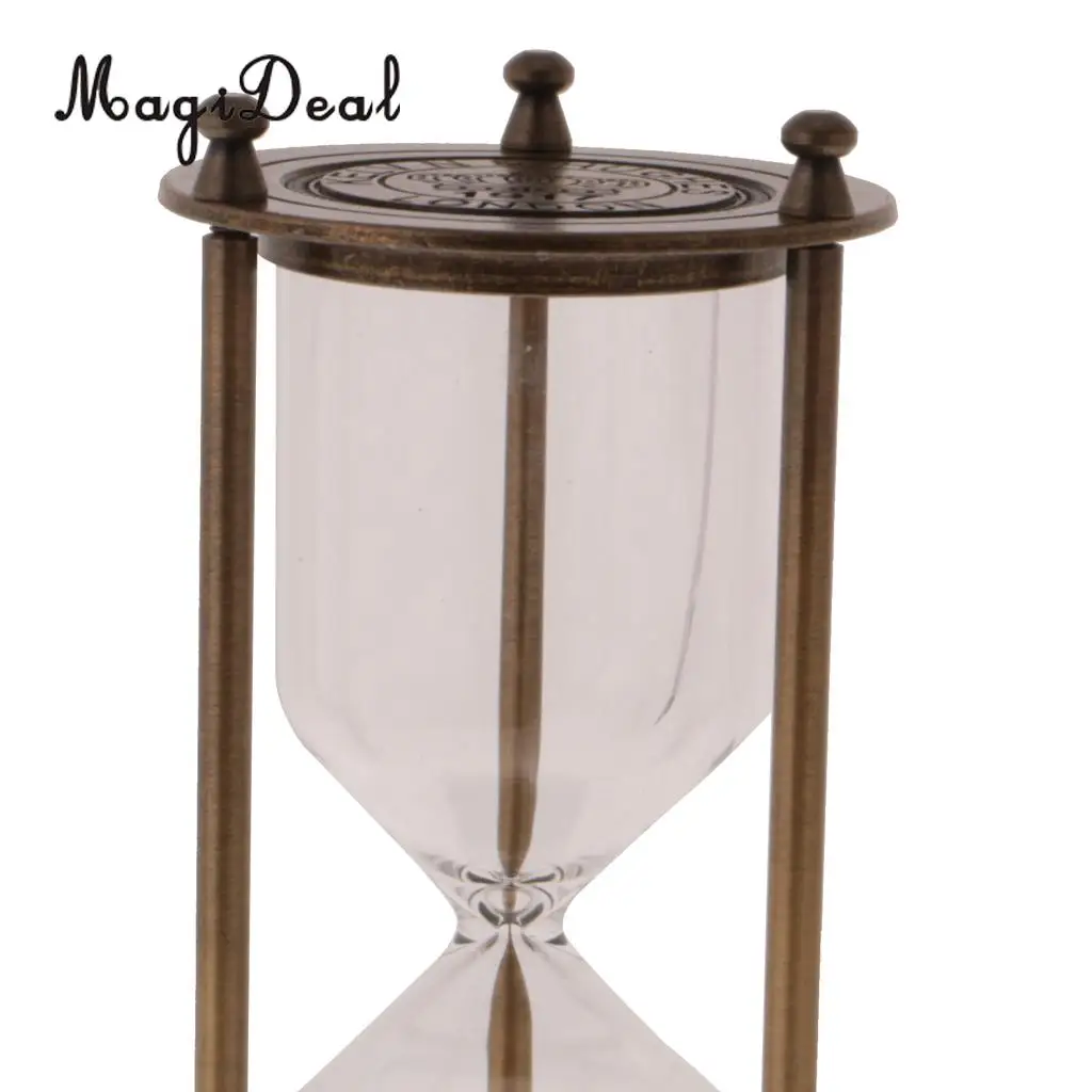 1Pc Retro Metal Frame Empty Hourglass Sandglass Sand Timer for Office Home Room Decor Birthday Christmas Novelty Gift Prize