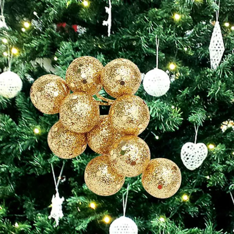 

Christmas Tree Gold And Silver Decorative Cuttings Christmas Fruit Hanging Fruit Ball Event Party Ornament For Home New Year
