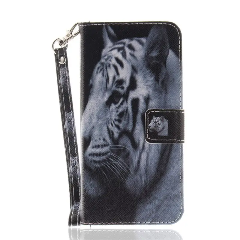 Чехол-книжка для телефона чехол для samsung Galaxy S9 S8 S7 S6 A6 плюс j3 j5 j7 Мода года кошелек с собакой карманом для карт флип-чехол Fundas DP26G - Цвет: White Tiger N