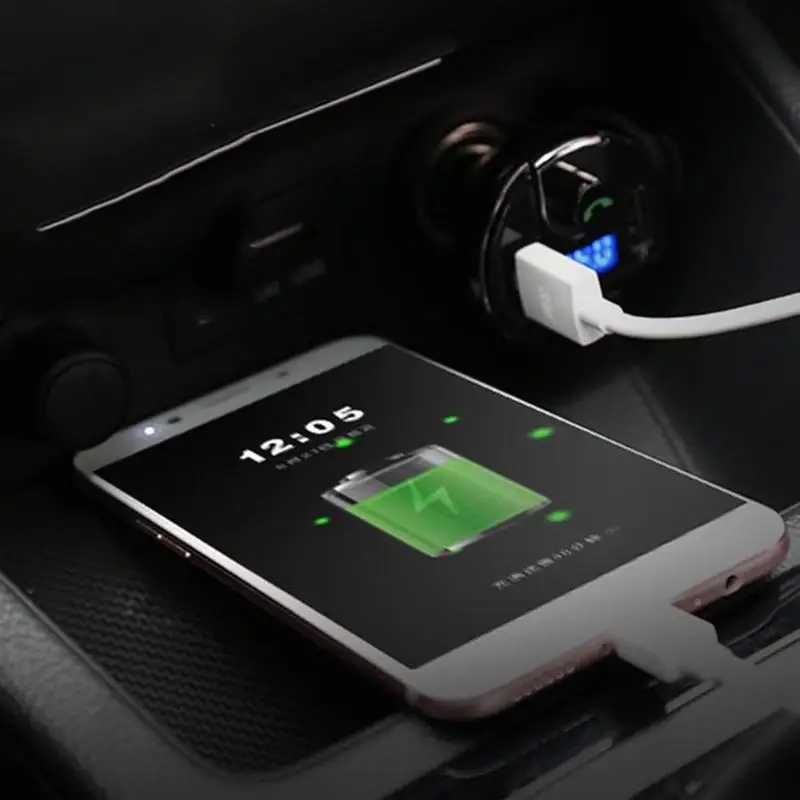 Vodool автомобилей Dual USB Порты и разъёмы смартфон Зарядное устройство рук-свободный Bluetooth гарнитура для Авто Цифровой Дисплей MP3 плеер автомобиля Средства для укладки волос