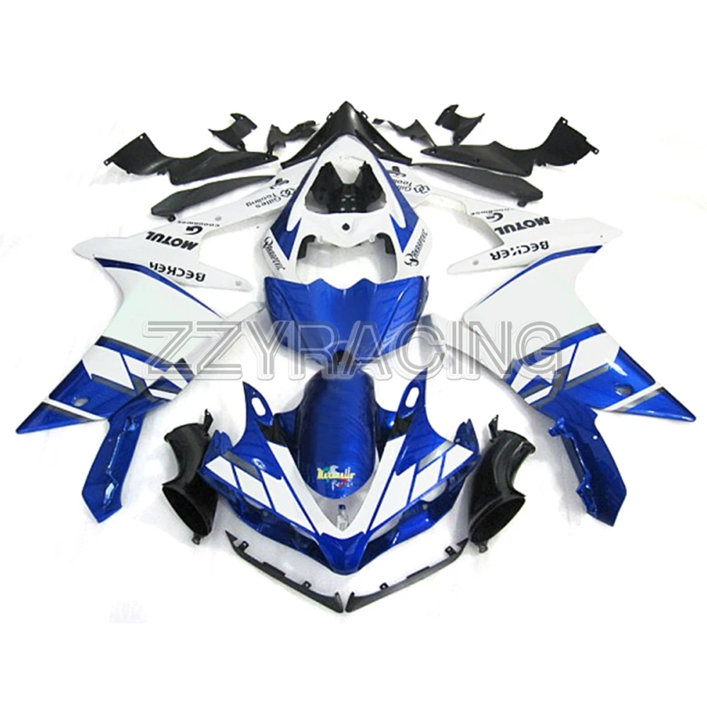 

Injection Fairings for Yamaha YZF R1 2007 2008 Panels ABS Plastic YZF1000 07 08 Complete New Body Work Blue White With Blue Line