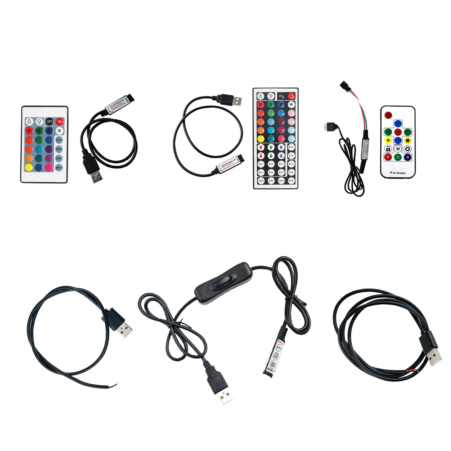 Светодиодная лента RGB с USB управлением 5 В миниатюрный радиочастотный