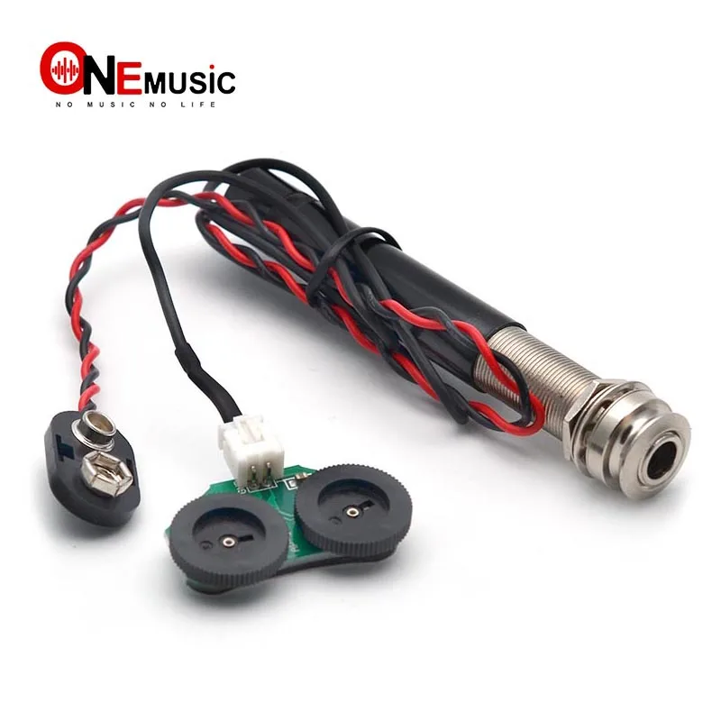 

Endpin Jack Preamp Guitar Pickup Kit with Volume and Tone Tuning Control Knob for Acoustic Guitar
