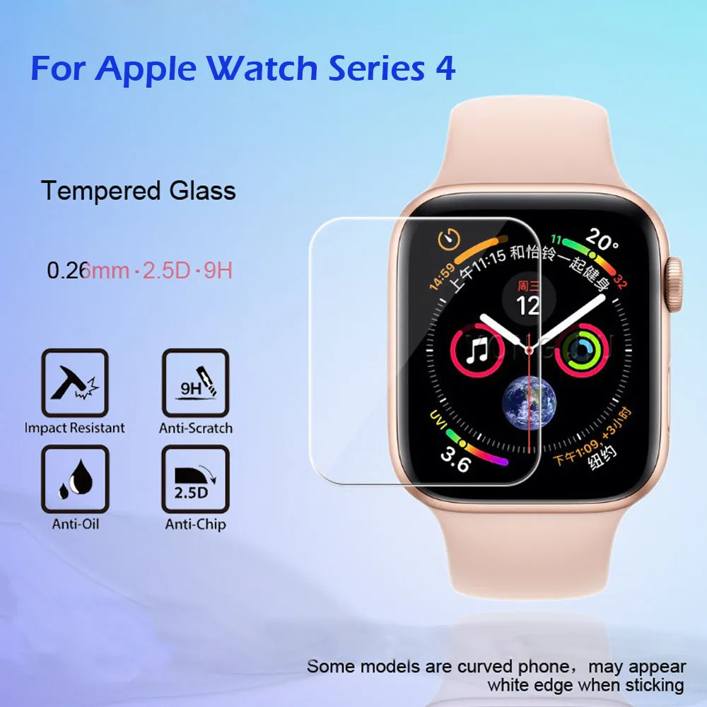 Умные аксессуары 1 шт HD закаленное стекло ЖК экран Защитная пленка для Apple Watch